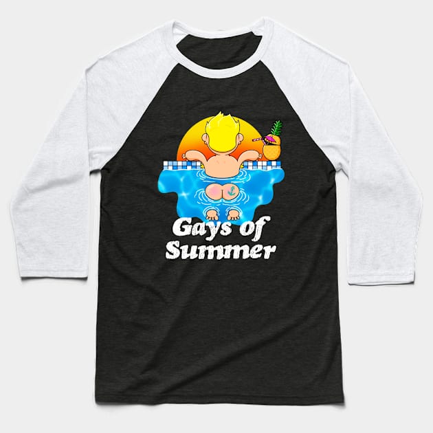 Gays of Summer Baseball T-Shirt by LoveBurty